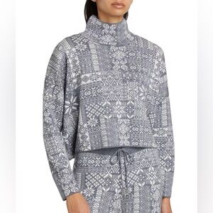 Patchwork Jacquard Knit Top| Cashmere blend